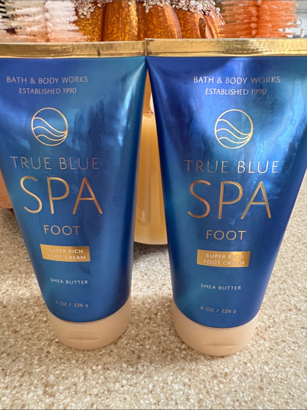 Set of 2 Bath & Body Works True Blue Spa Super Rich Foot Cream